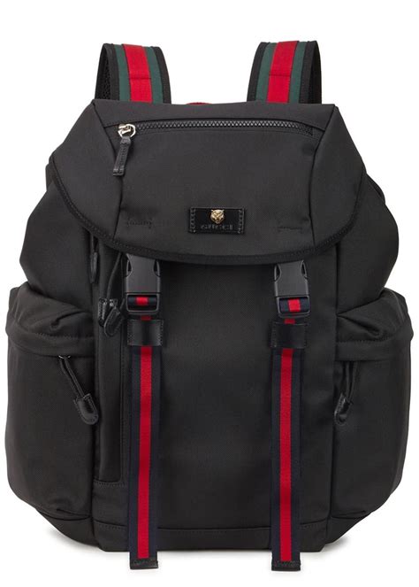 gucci double g backpack|Gucci black canvas backpack.